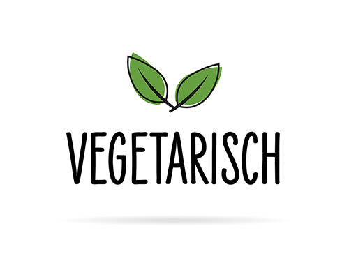 Vector - icon with German text - vegetarisch